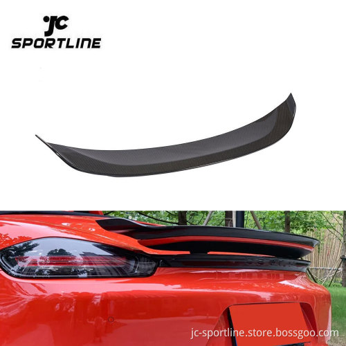 Jcsportline Carbon Fiber Rear Spoiler for Porsche 718 Boxster GTS 2016-2021